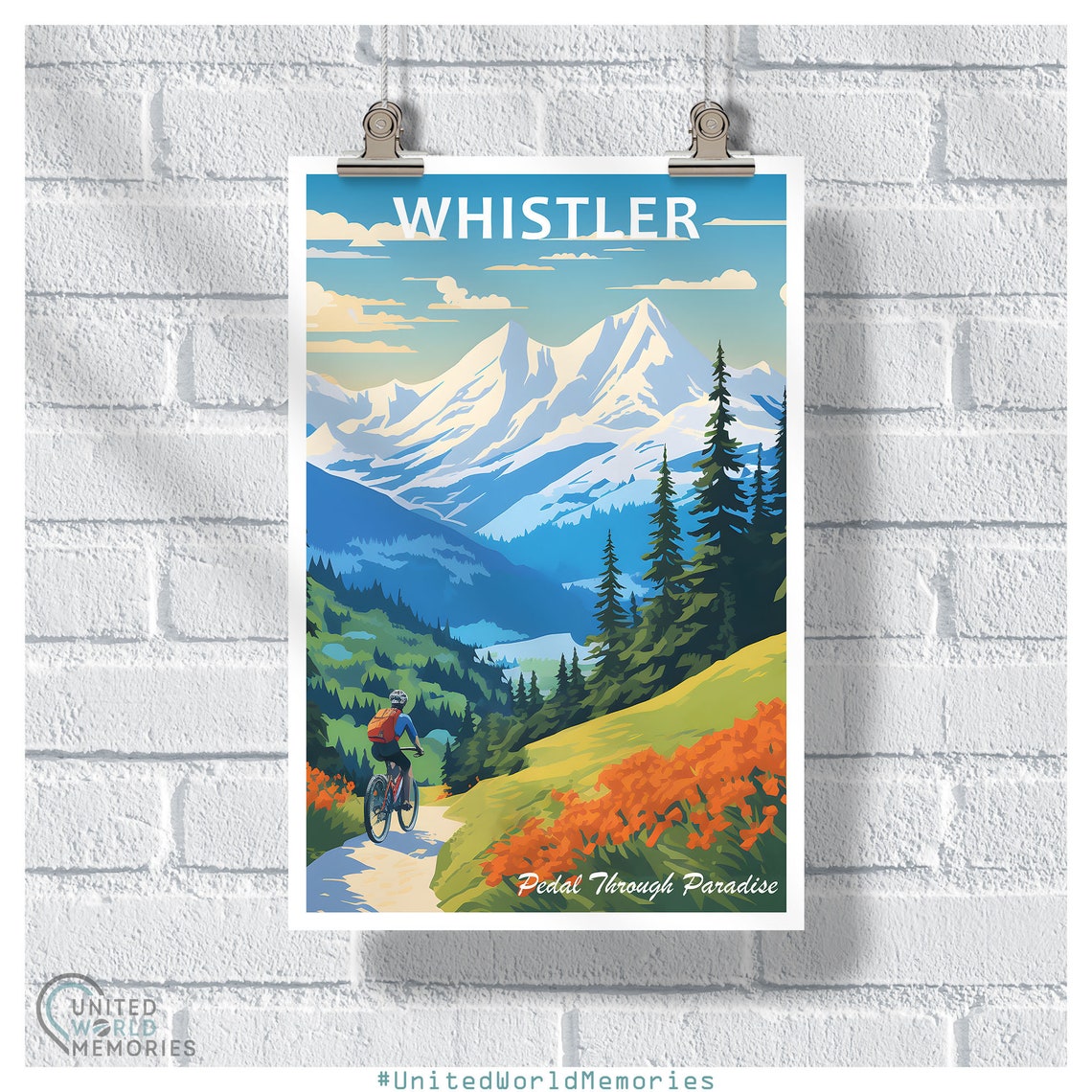 Whistler Mountain Biking Trail Paradise Summer Adventure Poster