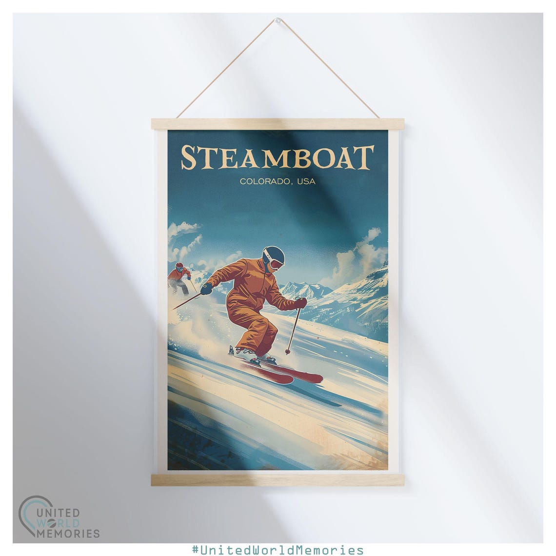 Steamboat Colorado Ski Resort Downhill Skiing Powder Run Poster - Image 5