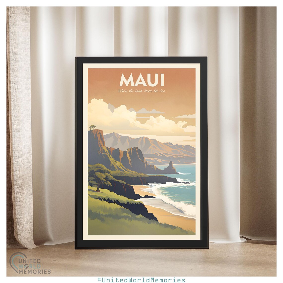 Maui Coastline Majesty Travel Poster, Hawaii - Image 3