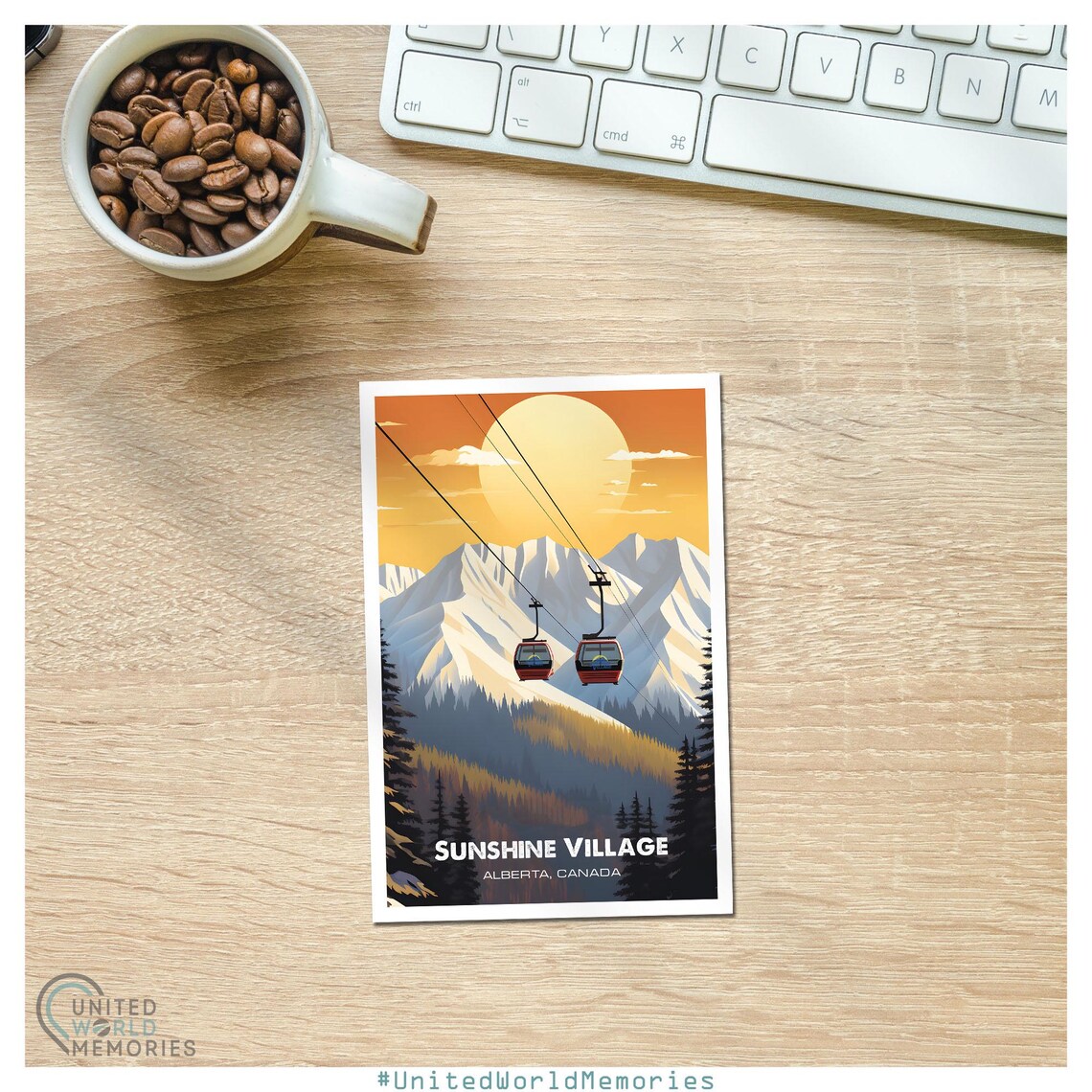 Banff Sunshine Village Gondola Adventure Travel Poster - Image 2