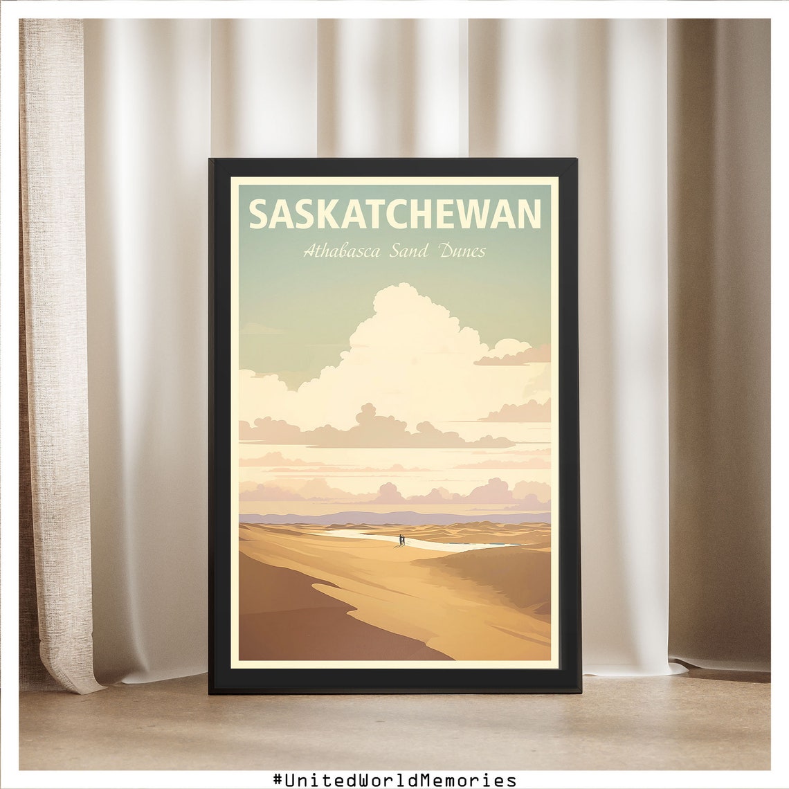 Saskatchewan Athabasca Sand Dunes Golden Desert Horizon Poster - Image 5
