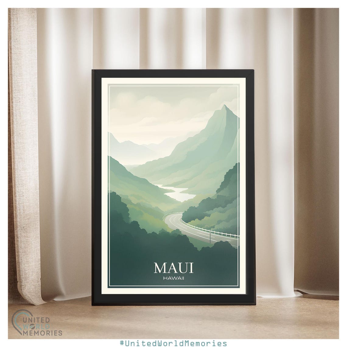 Maui Hawaii Hana Highway Green Valley Road Scenic Travel Poster - Image 4