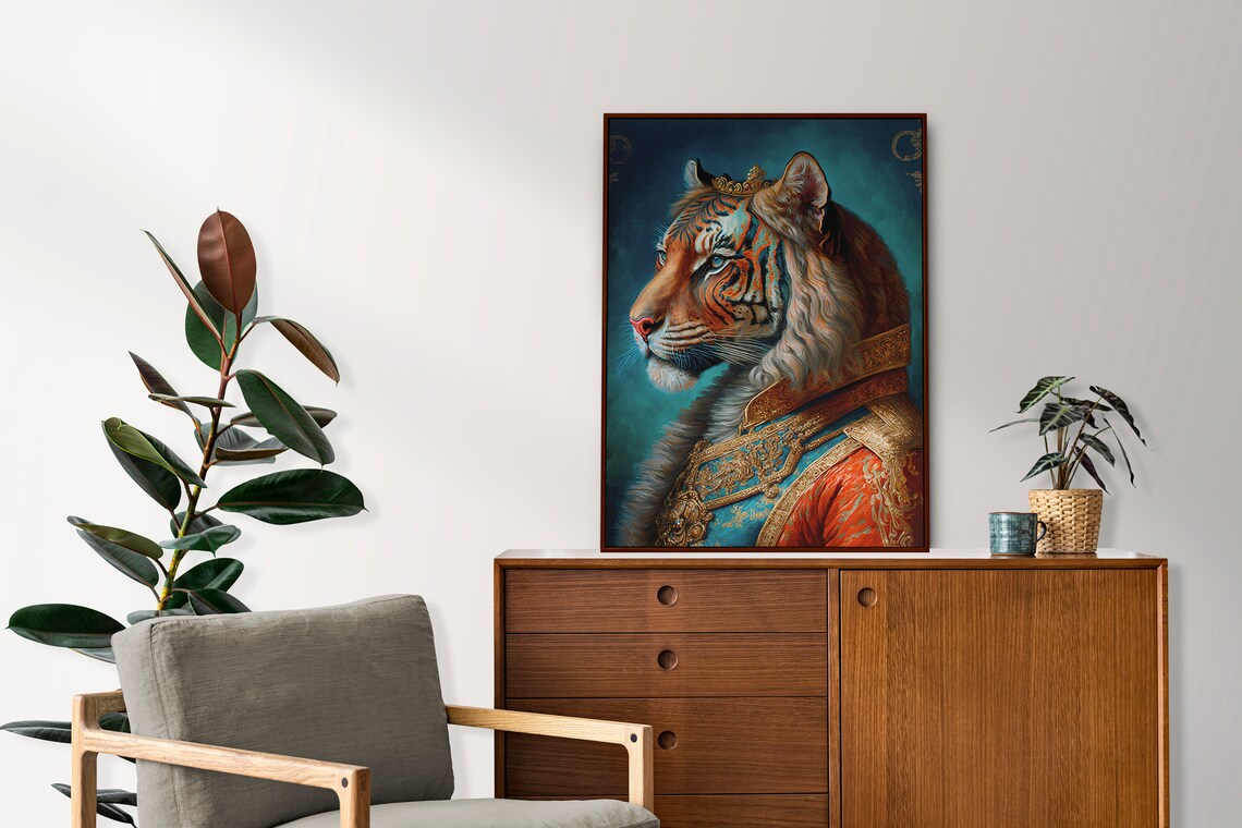 King Tiger Wall Art Home Decor Print Poster