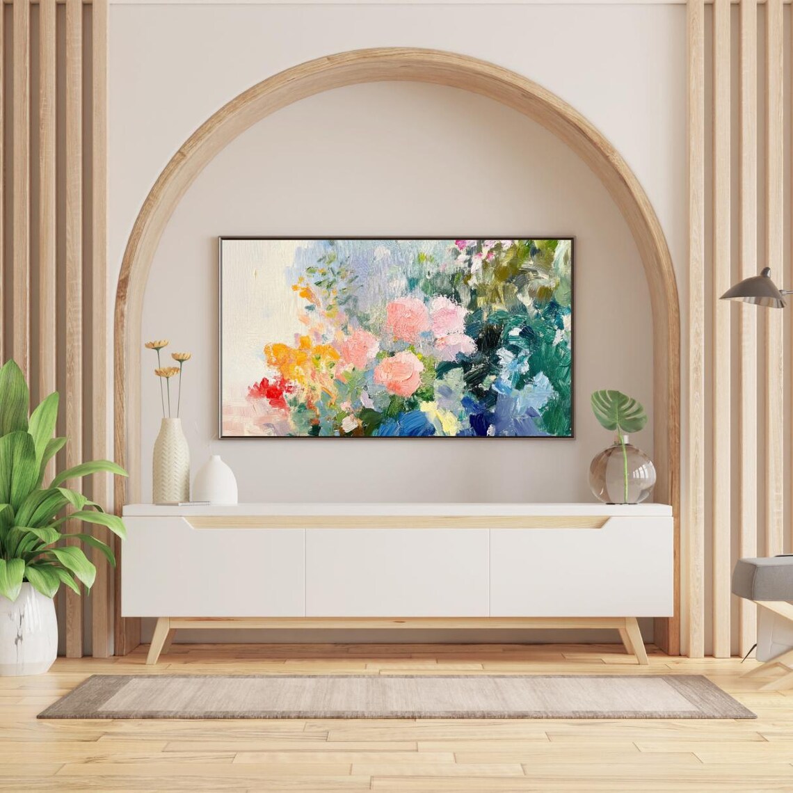 Vintage Abstract Wildflowers Fauvism Decor Art Print - Image 2