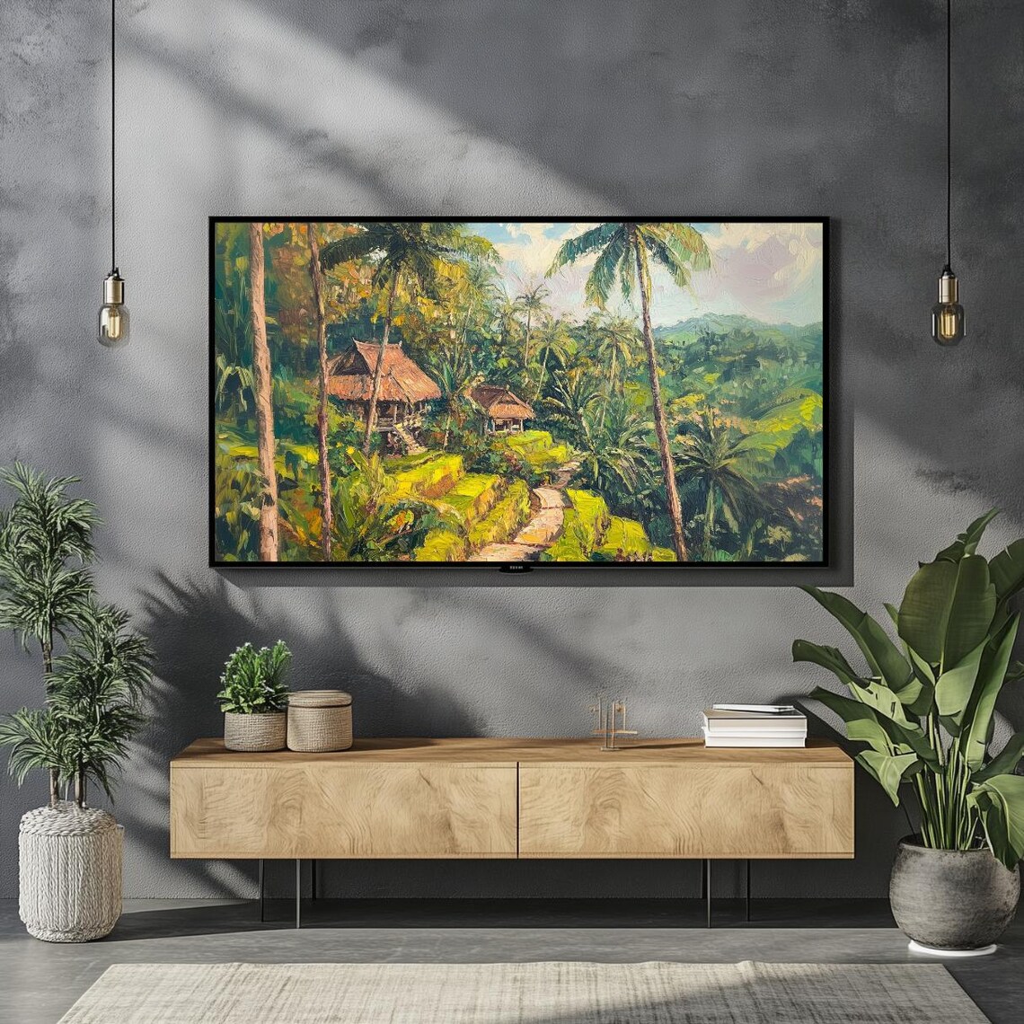Vintage Bali Travel Poster, Retro Painting Art Print - Image 2