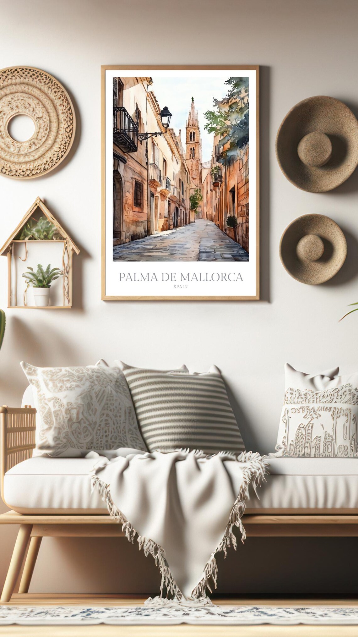 Palma De Mallorca Spain Watercolor Travel Poster - Image 3