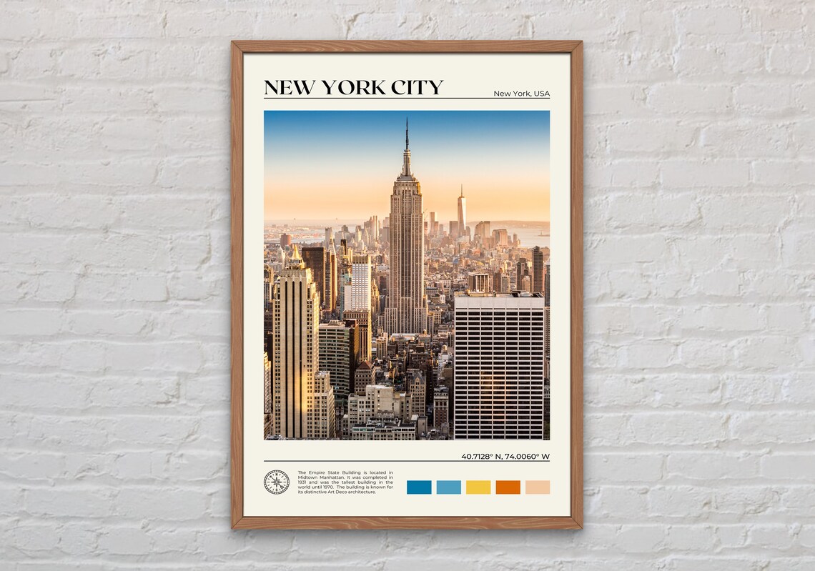 New York City Photo Print, Travel Poster