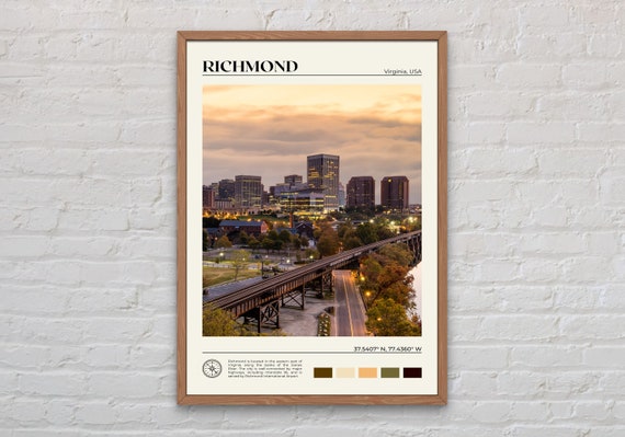 Real Photo Richmond Travel Poster, Virginia Wall Art