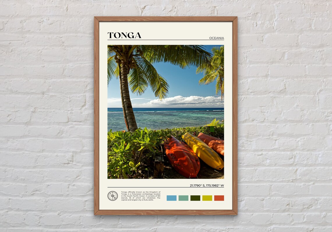 Tonga Real Photo Poster Print, Oceania Wall Art