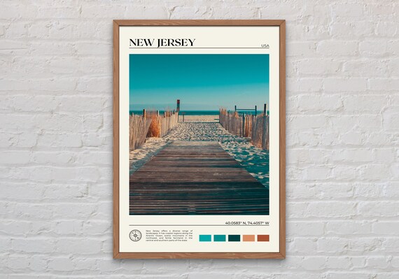 New Jersey Real Photo Art Print, USA Decor