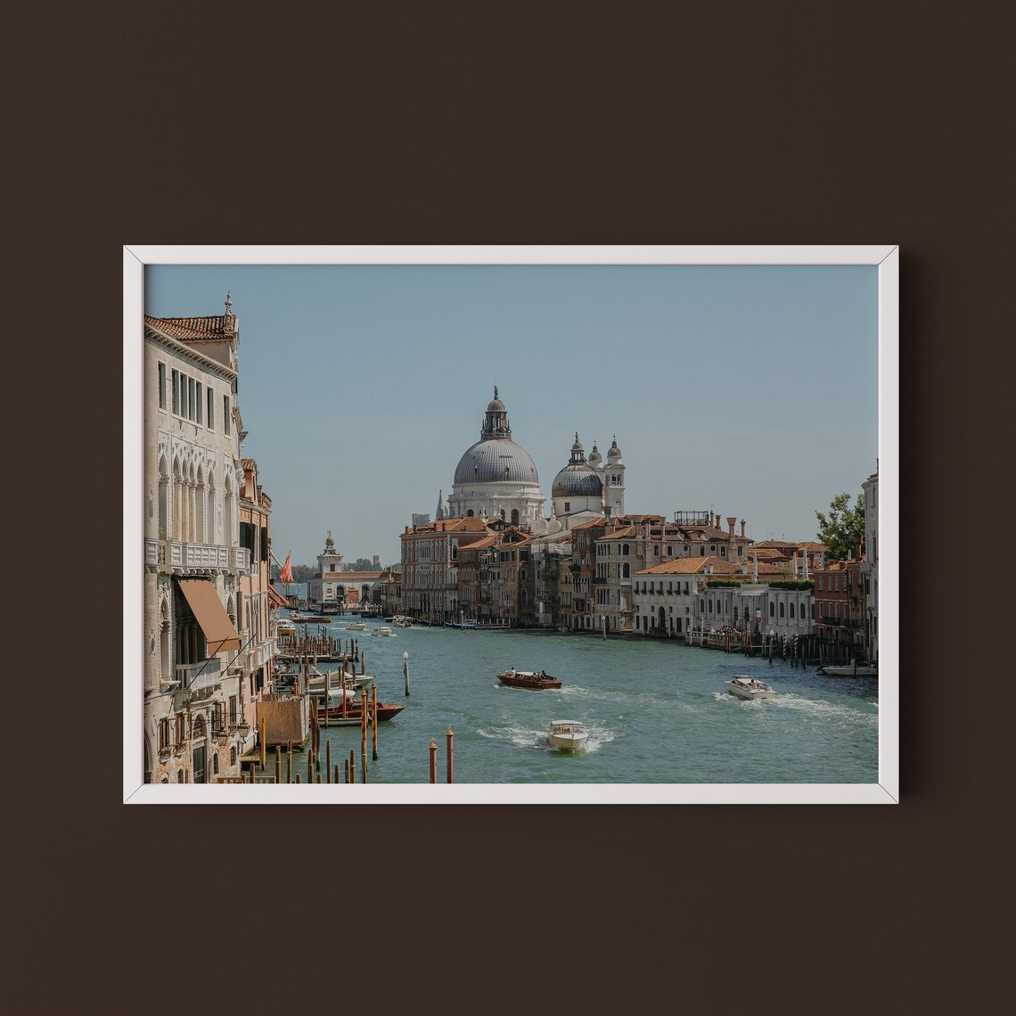 Venice Grand Canal Santa Maria della Salute Basilica Water Photo Poster