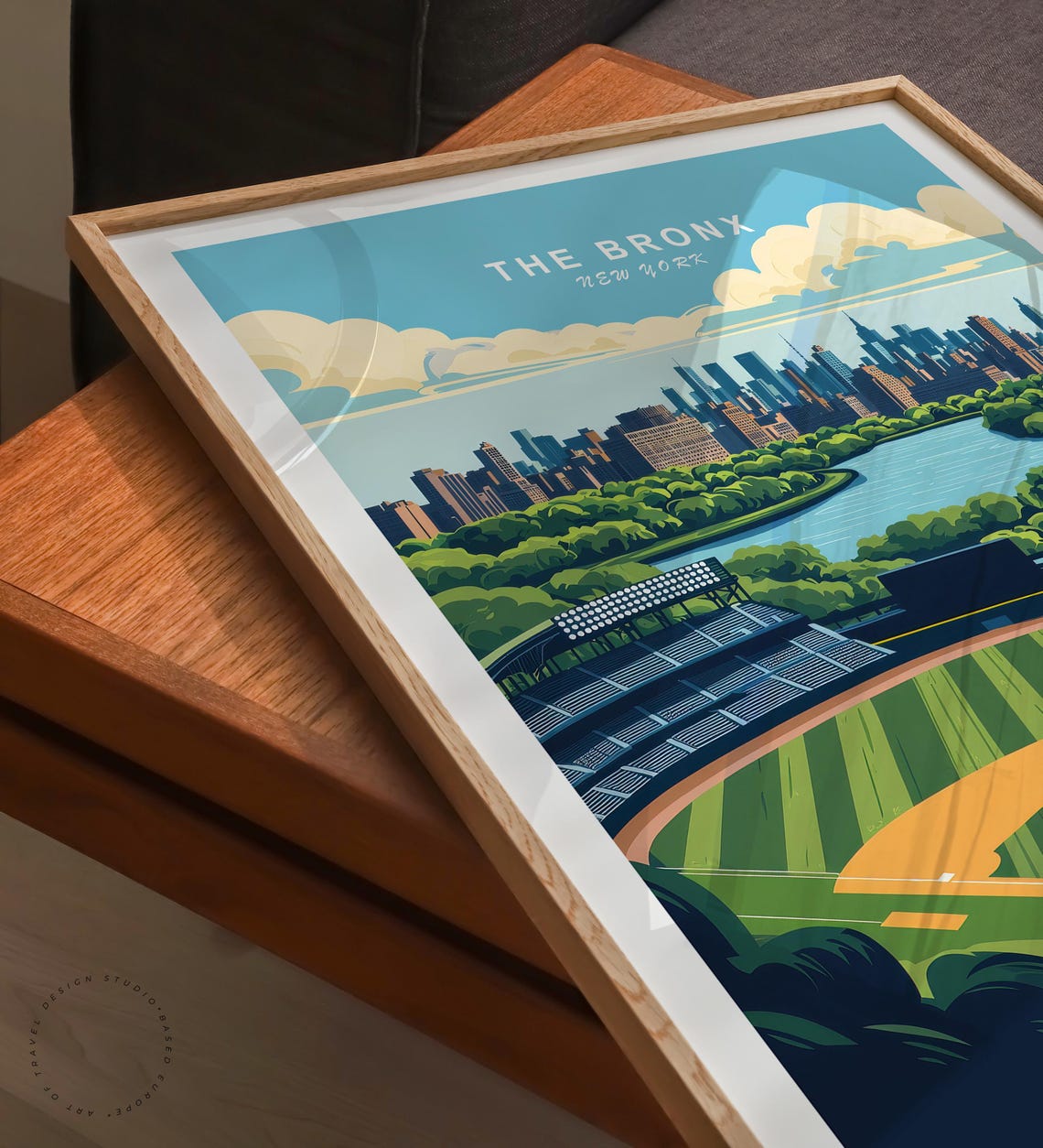The Bronx New York Baseball Stadium Park River Daytime Skyline Poster - Image 6
