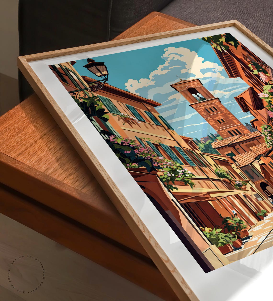 Lucca Italy Travel Poster, Tuscany Art Print - Image 6