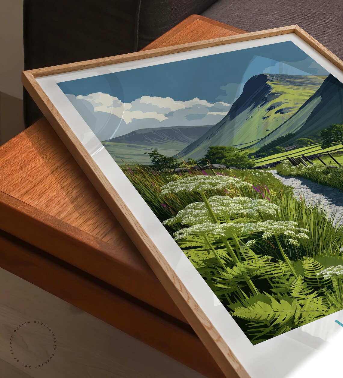 Wasdale England Green Valley Path Fell Walk Summer Travel Poster - Image 6