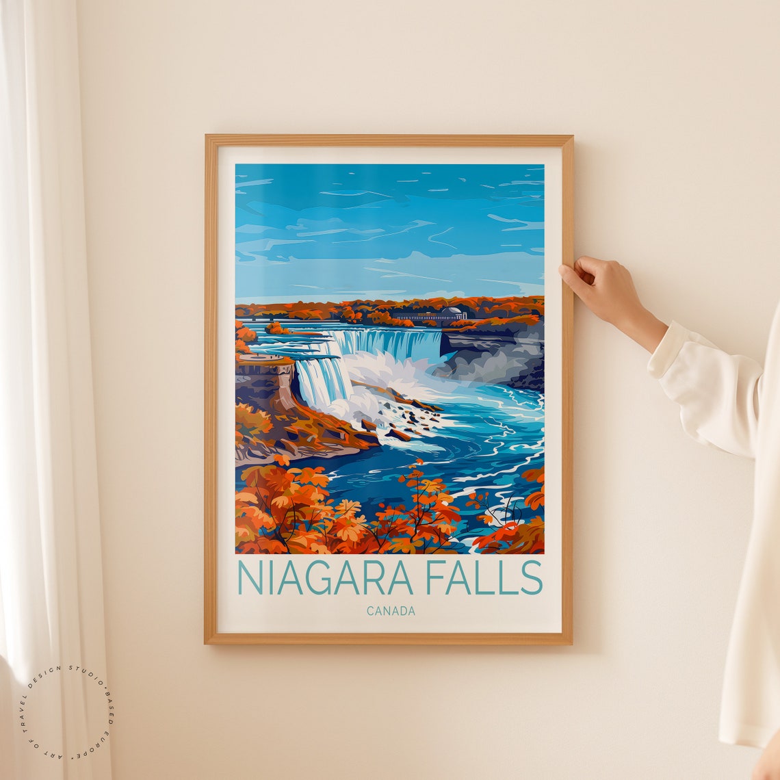Niagara Falls Canada Horseshoe Falls Autumn Foliage Travel Poster - Image 2