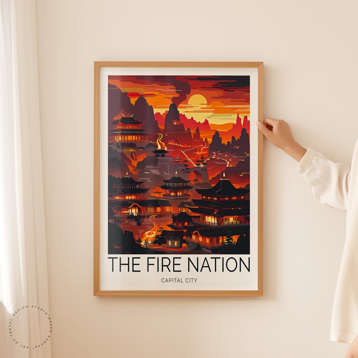 Fire Nation Travel Poster, Capital City Wall Art - Image 2