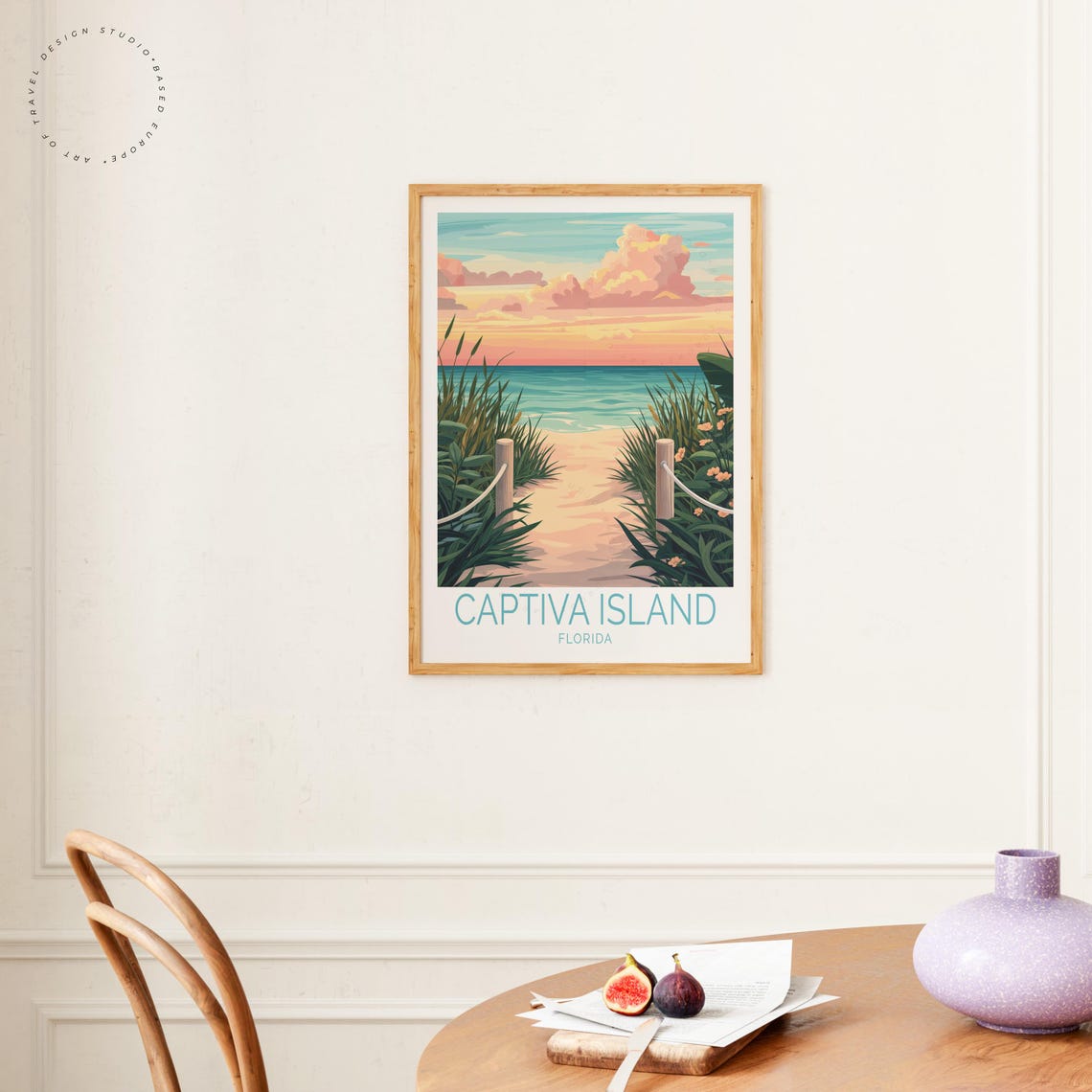 Captiva Island Florida Beach Path Sunset Dunes Ocean Travel Poster - Image 4
