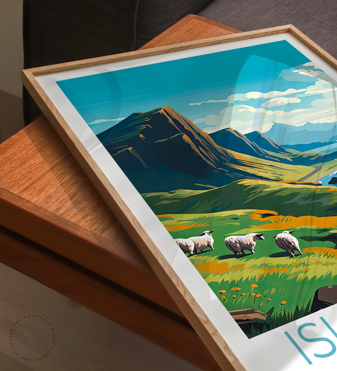 Isle Of Skye Scotland Dramatic Sea Cliffs Sheep Travel Poster - Image 3