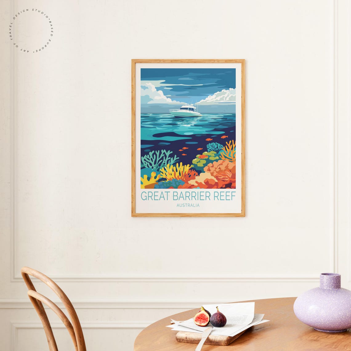 Great Barrier Reef Australia Coral Reef Dive Boat Travel Poster - Image 4