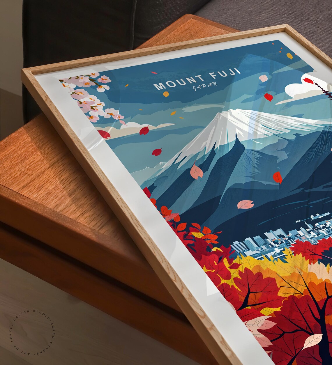 Mount Fuji Japan Autumn Pagoda Cherry Blossom Snow Peak Travel Poster - Image 6