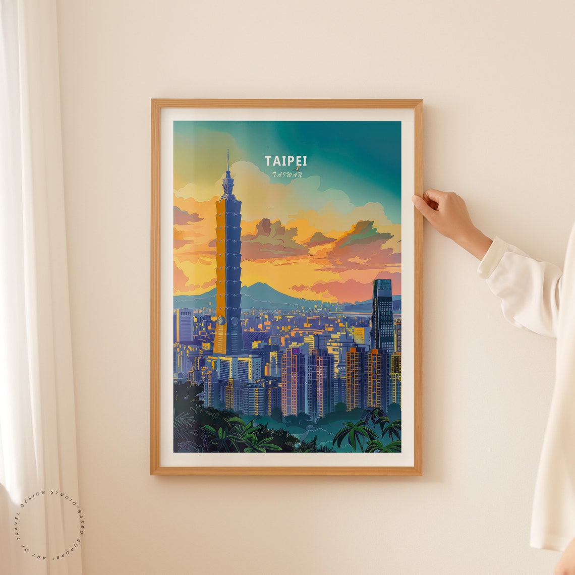 Taipei Taiwan Travel Poster Taipei Wall Art Japan City Poster Custom Travel Poster Birthday Present Personalised Gifts - Image 2