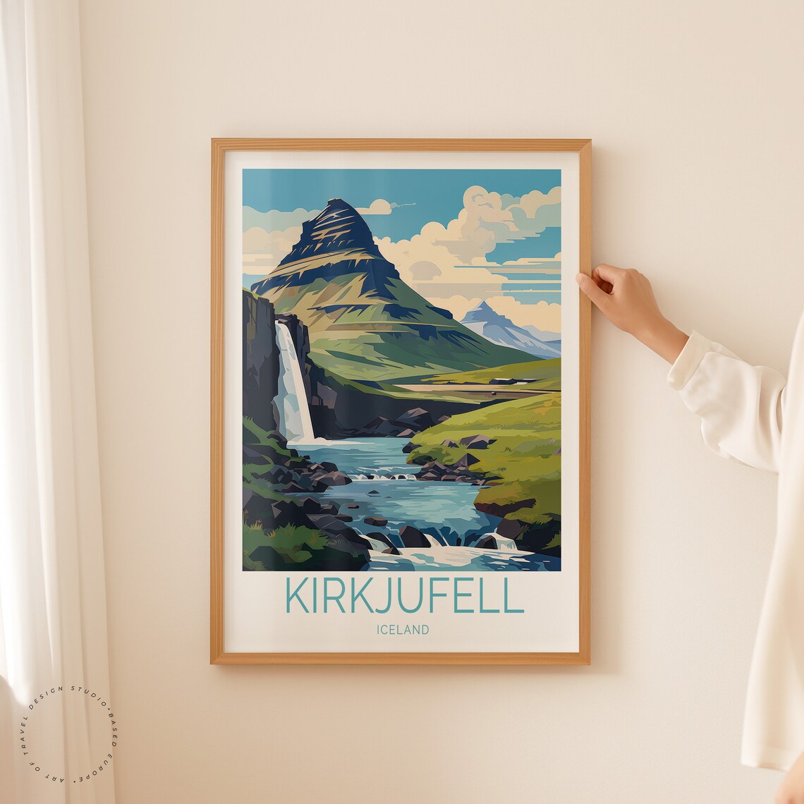Kirkjufell Travel Poster, Iceland Travel Art Print - Image 2