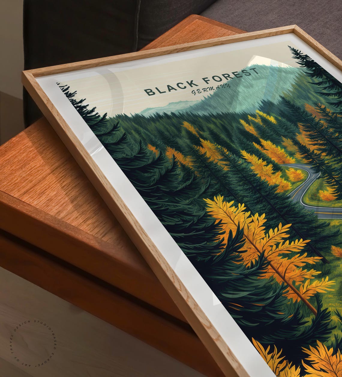 Black Forest Germany Winding Road Autumn Pines Mountain View Poster - Image 6