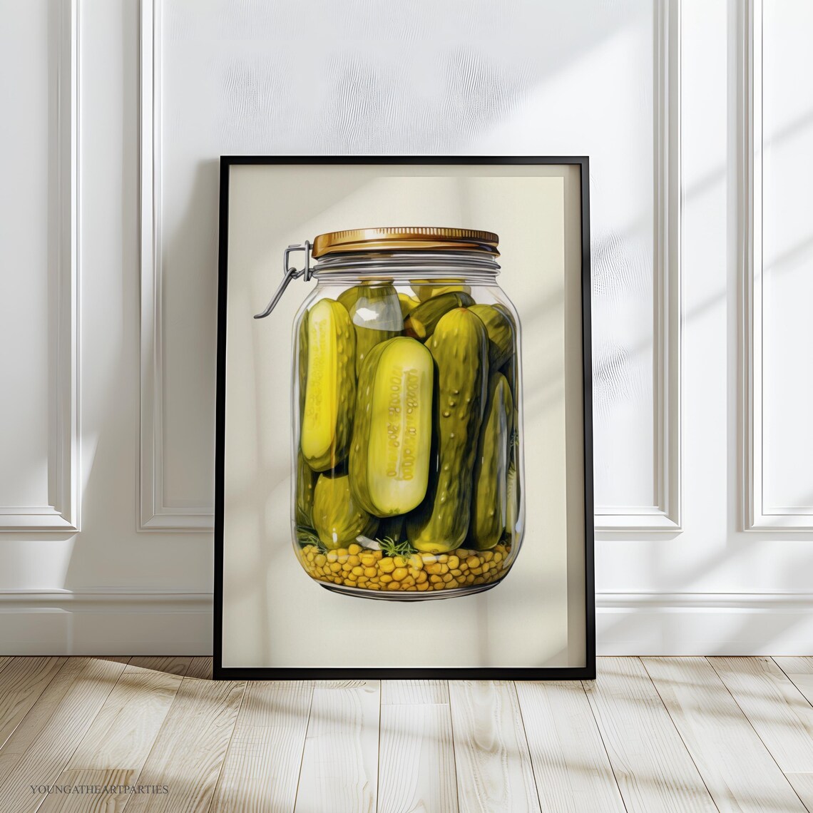 Vintage Pickle Jar Kitchen Decor Art Print for Bar Cart Wall - Image 5