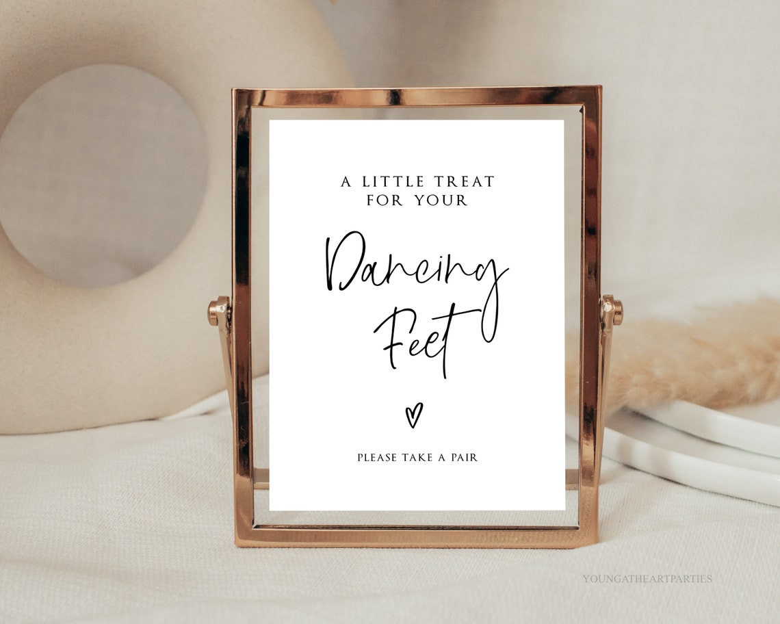 A Little Treat for Your Dancing Feet Wedding Reception Sign Print - Image 5