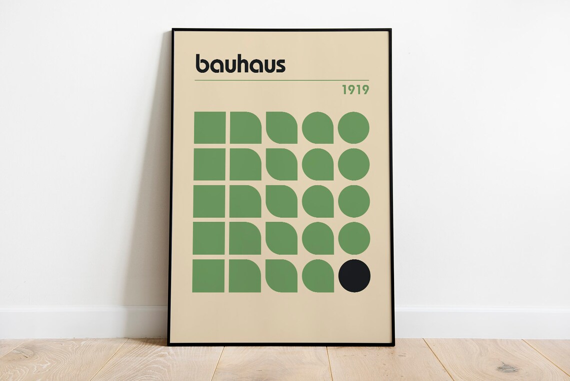 Bauhaus Ausstellung 1923 Vintage Mid-Century Poster - Image 4