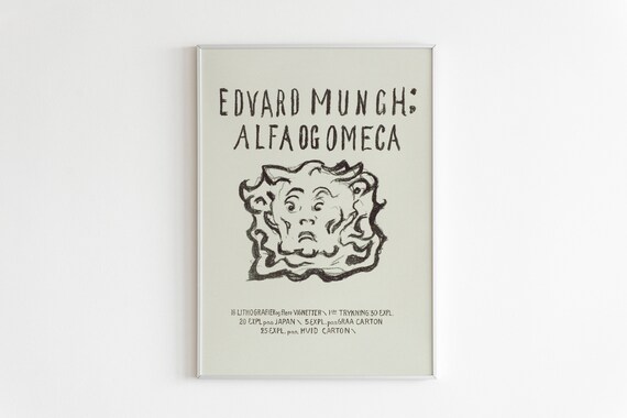 Poster Of Alfa Og Omega By Edvard Munch Digitally Enhanced Exhibition Print High Quality Print Mid Century Modern