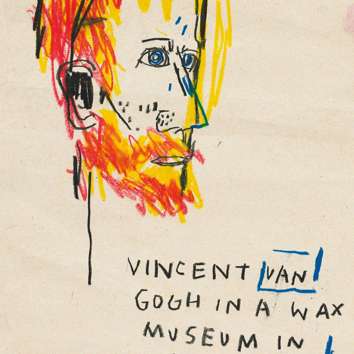 Vincent Van Gogh Wax Museum Amsterdam Crayon Portrait Pop Art Poster - Image 2