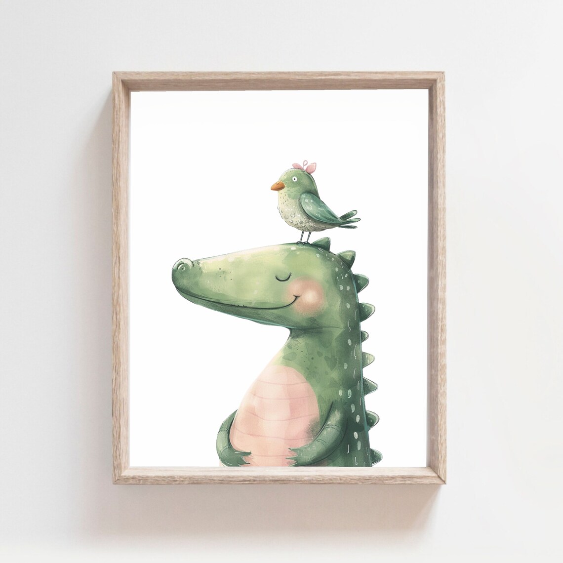 Crocodile Safari Nursery Wall Art, Kids Playroom Poster
