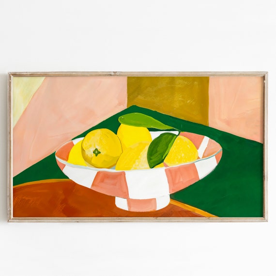 Modern Frame Tv Art Lemons