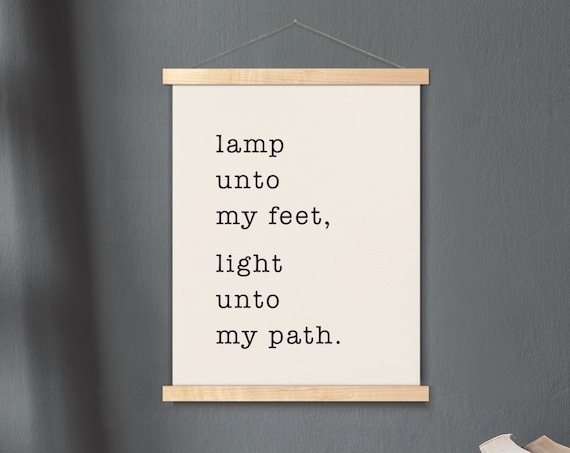 Lamp Unto My Feet Light Unto My Path Psalm 119 Scripture Poster