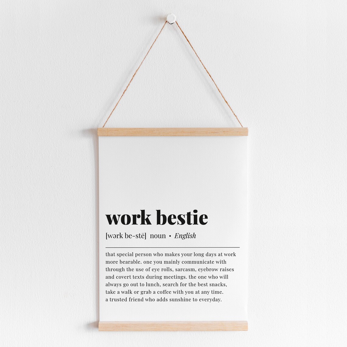 Work Bestie Definition Coworker Birthday Gift Poster - Image 2