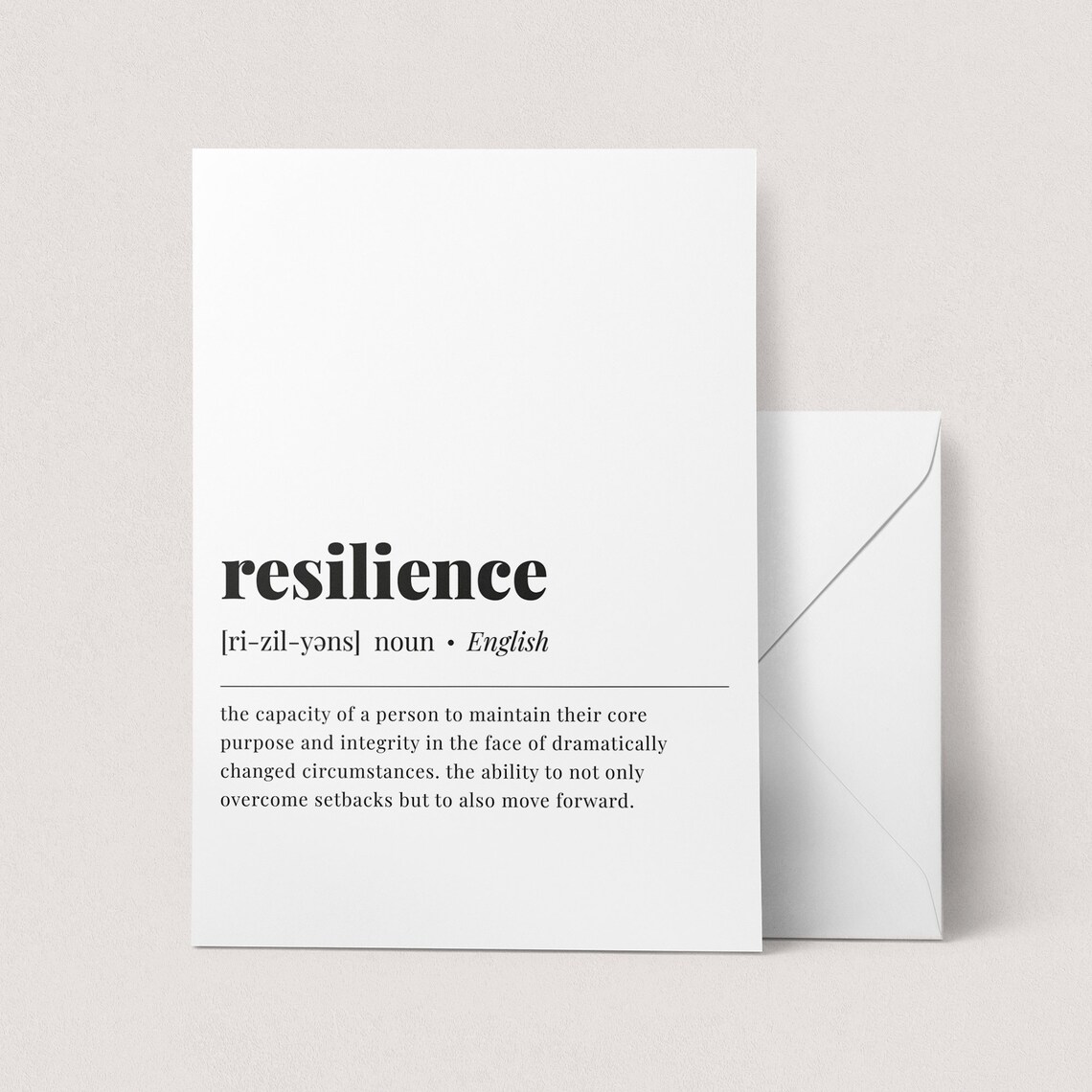 Resilience Definition Motivational Office Art Print - Image 2