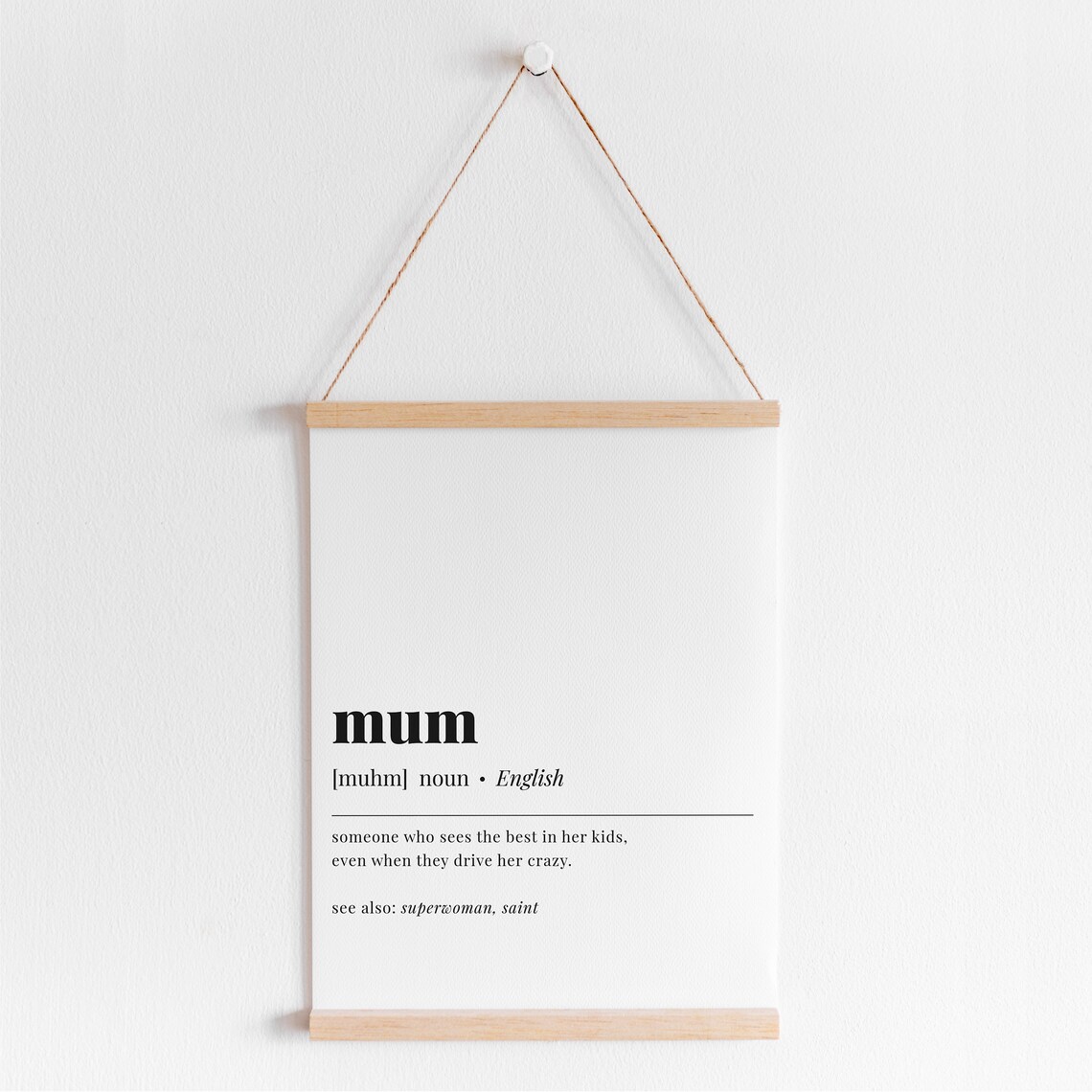 Mum Definition Love Gift Minimalist Typography Poster Mothers Day - Image 5