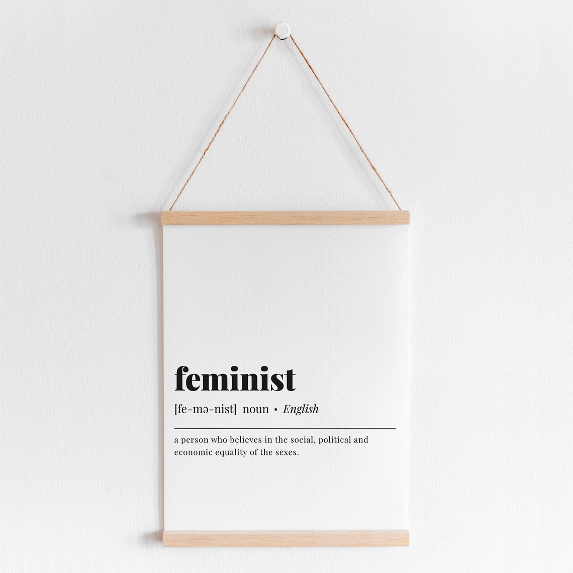 Feminist Definition Equality Empowerment Minimalist Typography Poster - Image 2
