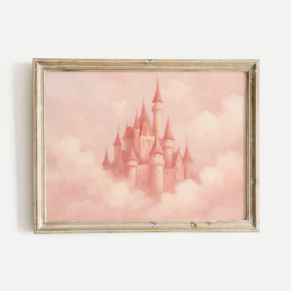 Castle In The Sky Oil Painting Print Vintage Wall Art Home And Office Living Room Bedroom Nursery Decor