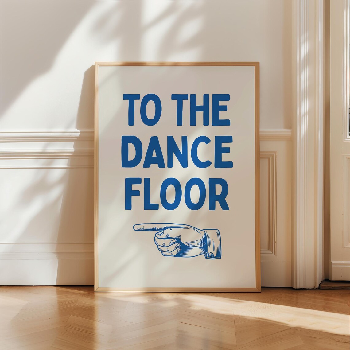 To The Dance Floor Typography Retro Poster