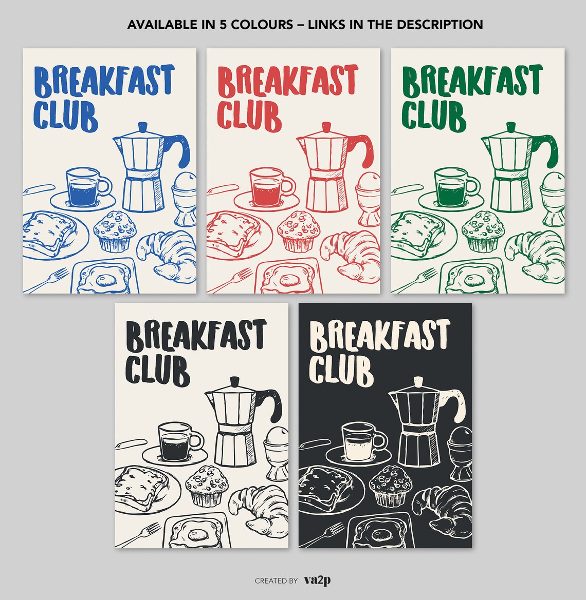 Breakfast Club Retro Poster for Dining Room, Kitchen - Image 3
