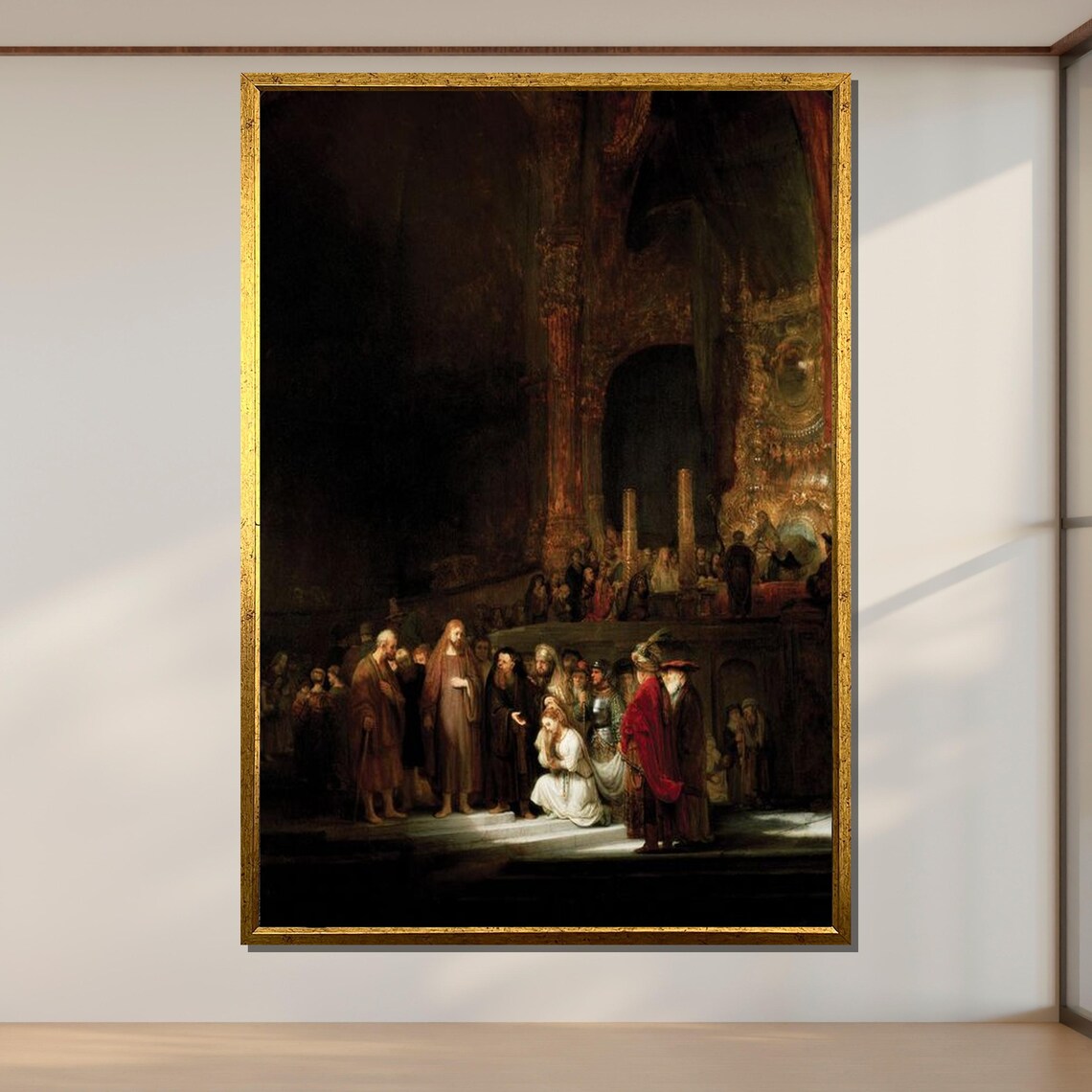 Rembrandt Christ And The Adulteress Art Print