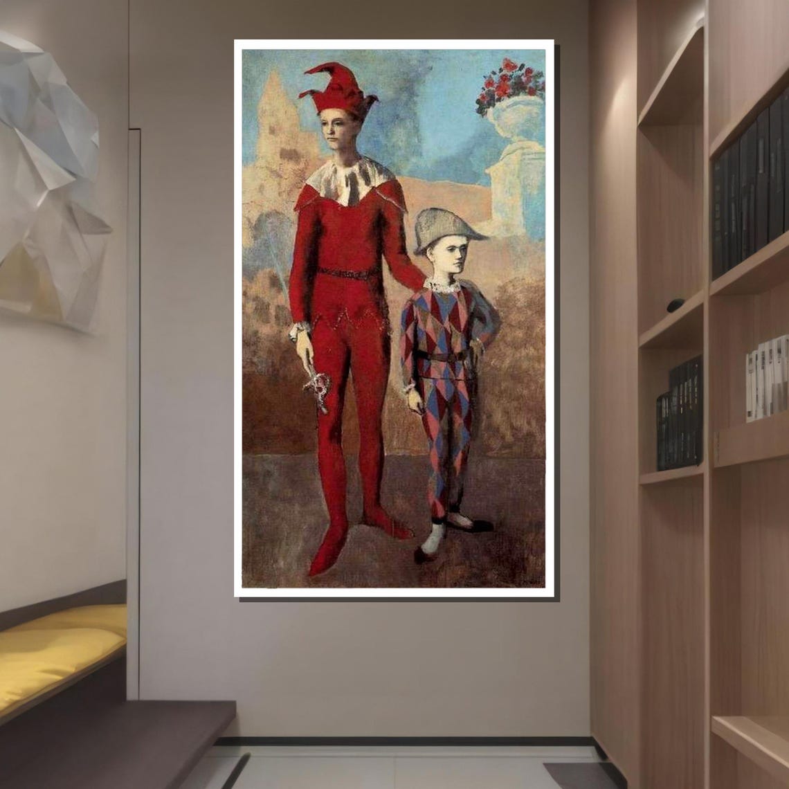 Picasso Harlequin And Jester Blue Period Art Clown Figures Wall Decor Classic Artwork Print Ready To Hang - Image 2