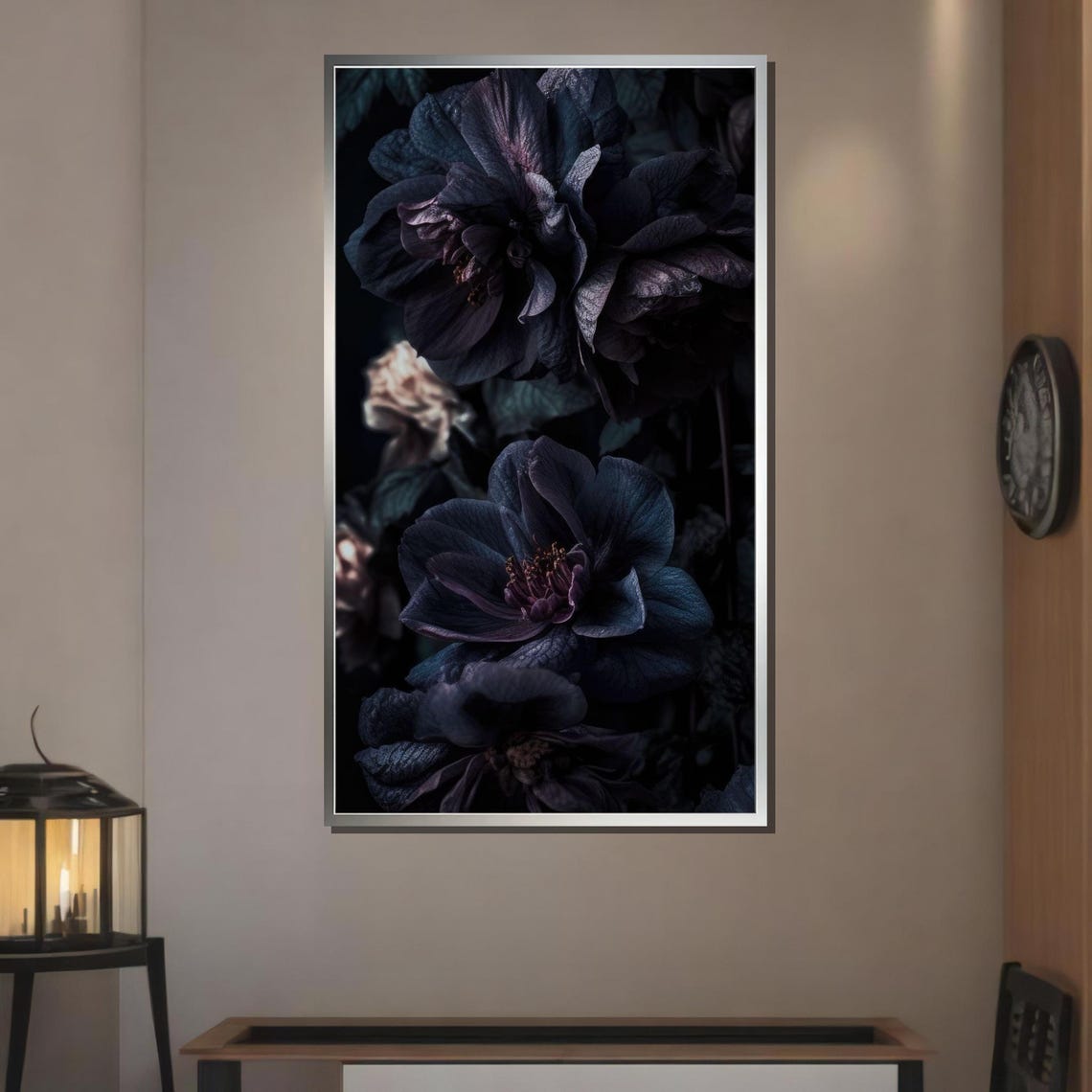 Midnight Bloom Gothic Dark Floral Elegance Moody Flower Fine Art Print - Image 3