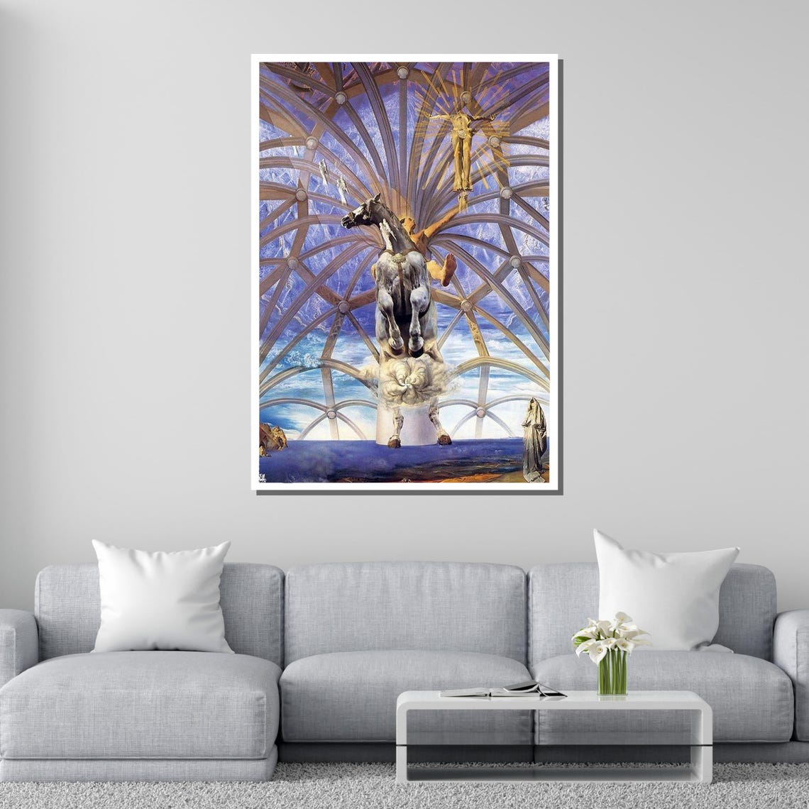 Salvador Dali Santiago El Grande Rearing Horse Surrealist Art Poster - Image 2