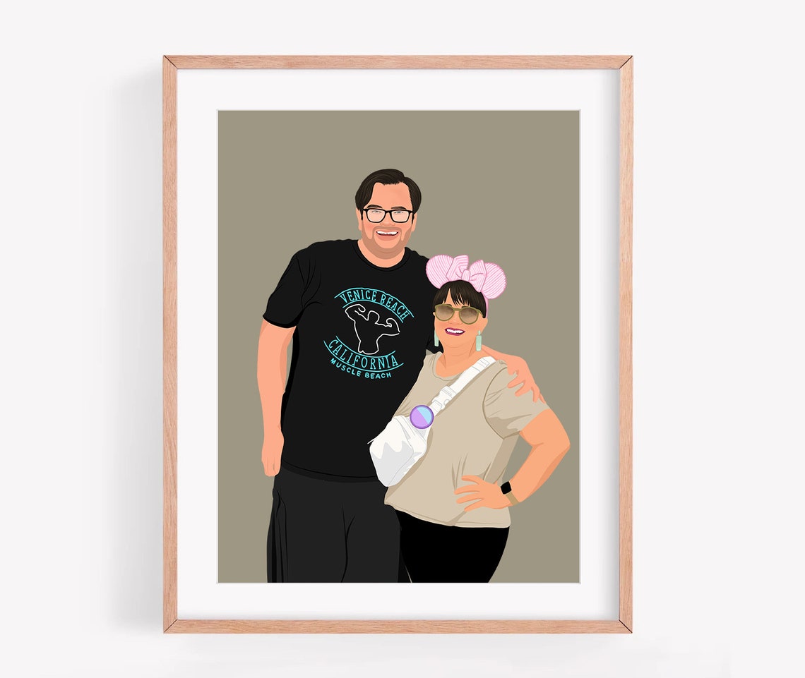 Personalized Family Wall Art Custom Gift For Him Drawing From Photo Gift For Couple Minimalist Wall Art - Image 2