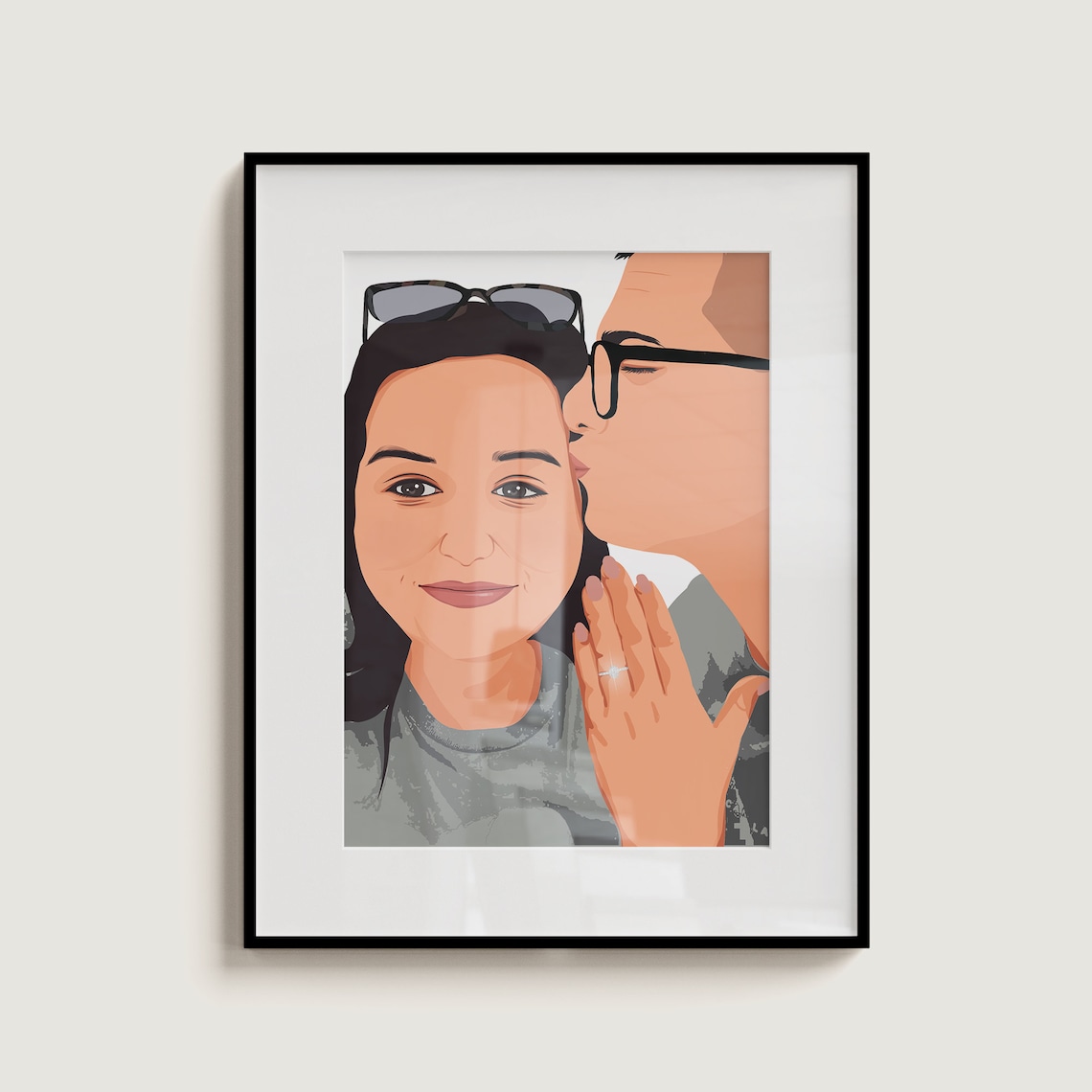 Custom Vector Art Portrait, Personalized Gift For Her - Image 3