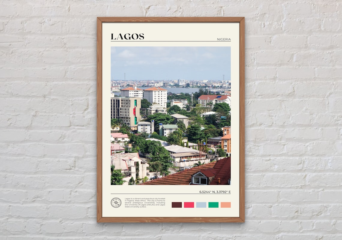 Lagos Real Photo Art Print, Nigeria Wall Decor