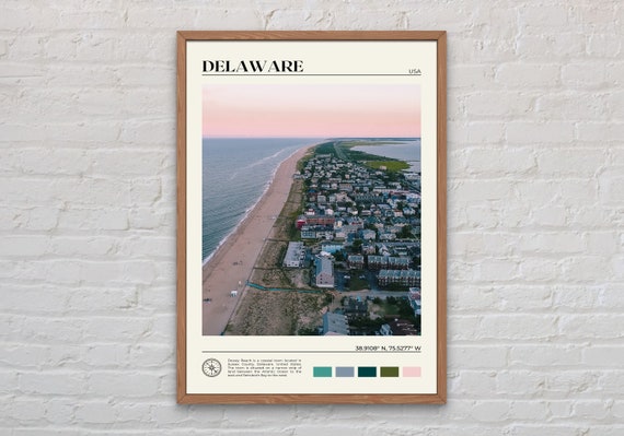 Delaware Travel Poster, USA Wall Art Print